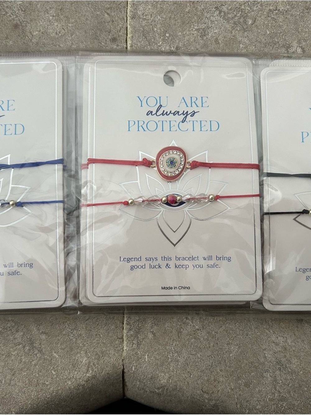 4/$100 You Are Always Protected Pink Evil Eye Bracelet Set